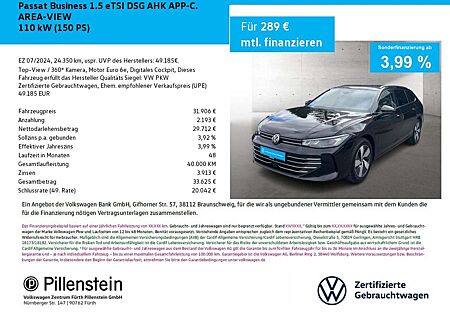 VW Passat Volkswagen Business 1.5 eTSI DSG AHK APP-C. AREA-VIEW