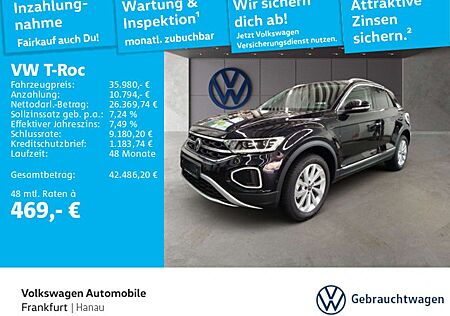 VW T-Roc gebraucht kaufen VW T-Roc Volkswagen 1.5 TSI DSG Style Navi LEDPlus DAB+ FrontA