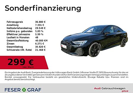Audi A3 Limo. Autom.2xS-Line,LED,Kamera,NAVI,SHZ,18"