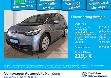 VW ID.3 Volkswagen Pure Performance City AppConnect