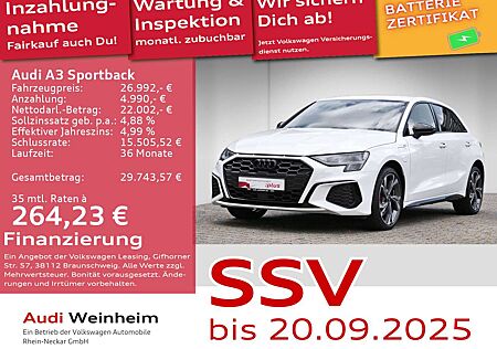 Audi A3 35 TFSIe Balck Paket S-Line LED S-t