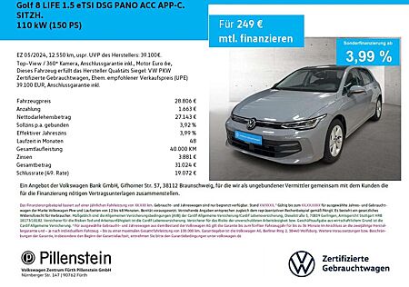 VW Golf Volkswagen 8 LIFE 1.5 eTSI DSG PANO ACC APP-C. SITZH.