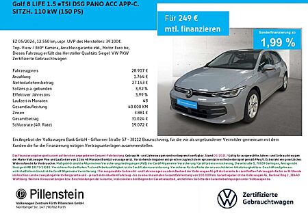 VW Golf Volkswagen 8 LIFE 1.5 eTSI DSG PANO ACC APP-C. SITZH.