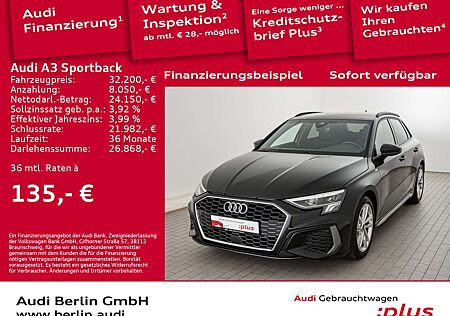 Audi A3 S line 30 TDI S tr. AHK LED PDC