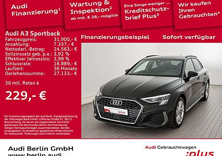Audi A3 S line 30 TDI S tr. AHK LED PDC