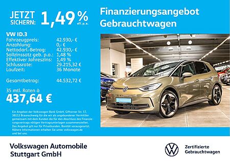 VW ID.3 Volkswagen Pro S Navi AHK Standheizung P-Dach