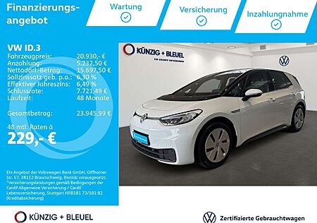 VW ID.3 Volkswagen Pure Performance NAV*WÄRMEPUMPE*LED*CARPLAY