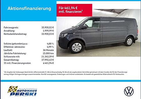 VW T6 Transporter Volkswagen T6.1 Transporter T6.1 Kasten 2.0 TDI LR DSG KLIMA, TEMPOMAT, RÜC