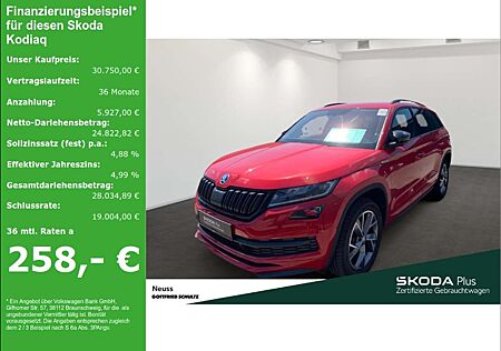 Skoda Kodiaq SPORTLINE TDI DSG 4X4 AHK NAVI LED EINPARKHILFE