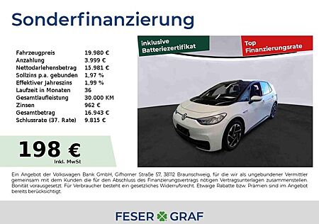 VW ID.3 Volkswagen Life Pro 150kW 62kWh ACC LED NAVI