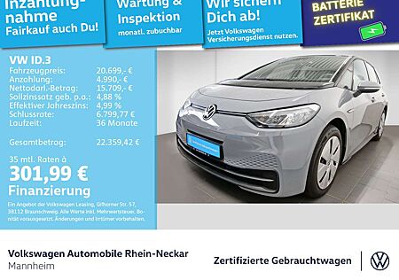 VW ID.3 Volkswagen Pro Performance Navi LED PDC uvm