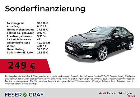 Audi A3 Limousine 35TFSI Navi/SHZ/Kamera/AHK/ACC