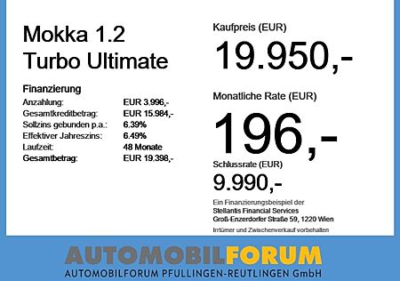 Opel Mokka 1.2 Turbo Ultimate ACC AUT Alcant. Kam. LM