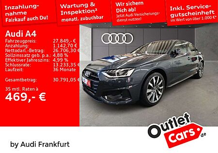 Audi A4 40 TDI quattro advanced S tronic LED Navi Tem