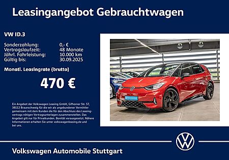 VW ID.3 Volkswagen GTX Navi AHK P-Dach Kamera