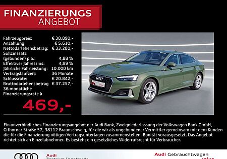 Audi A5 Sportback 40 TDI qu MATRIX NAVI Kam. advanced