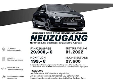 Mercedes-Benz A 250 E/AMG-LINE/TMP/AMBIENT/LED/APPLE/MBUX PDC