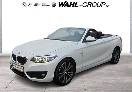 BMW 220 d CABRIO SPORT LINE AUT NAVI PROF LEDER ALARM GRA