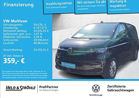 VW T7 Multivan Volkswagen Life 2.0 TDI DSG AHK 7S NAV LED KAM