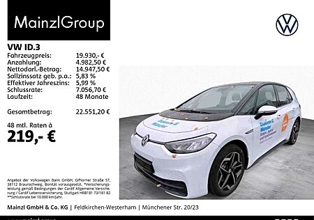 VW ID.3 Volkswagen Pure Performance 45 kWh (55 kWh) Navi Alu