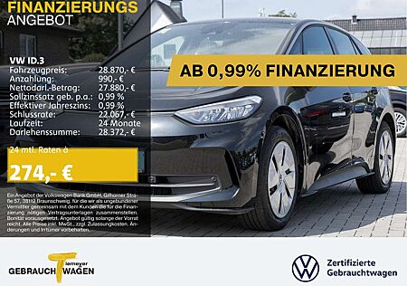 VW ID.3 Volkswagen PRO NAVI KAMERA SITZH LED