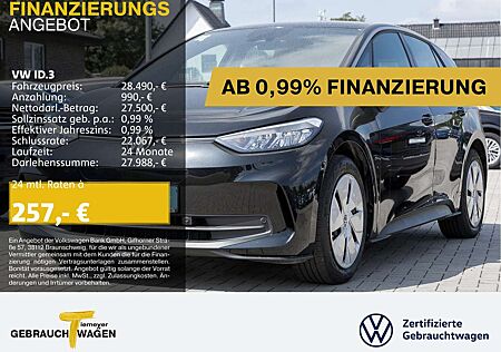 VW ID.3 Volkswagen PRO NAVI KAMERA SITZH LED