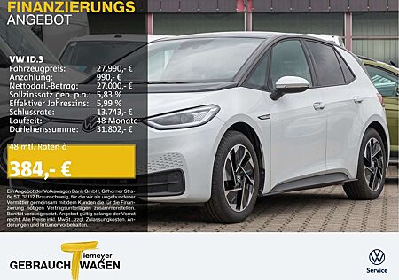 VW ID.3 Volkswagen PRO PERFORMANCE IQ.LIGHT NAVI LM18 WÄRMEPUM