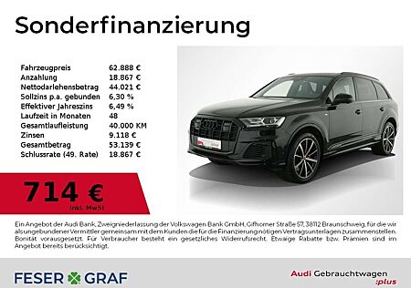 Audi Q7 55 TFSI e S Line Pano,Sitzbel,Leder,B&O,Kameras