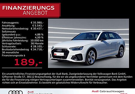 Audi A4 Avant 40 TDI S line Pano LED ACC Optik-schw.