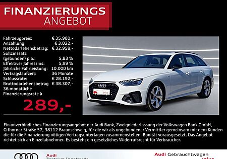 Audi A4 Avant 40 TDI S line Pano LED ACC Optik-schw.