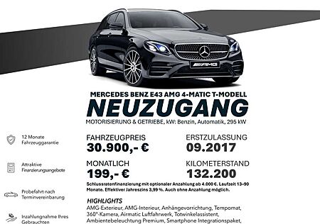 Mercedes-Benz E 43 AMG AMG E 43 4M/AHK/360°/AIRM/AMBIENT/BURMESTER Bi