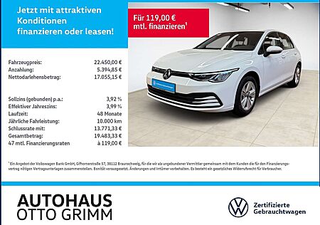 VW Golf Volkswagen VIII 1.5 TSI Life LED Navi