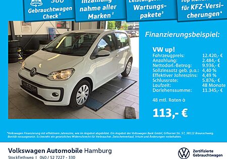 VW Up Volkswagen ! 1.0 move ! Sitzhzg Klima Kamera Tempomat