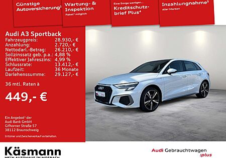 Audi A3 S line 40TFSIe LED PANO NAV ACC