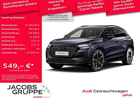 Audi Q4 e-tron 55 qu. S line/Black+/HuD/360°/ACC/Wärmepumpe/AHK/21Zoll