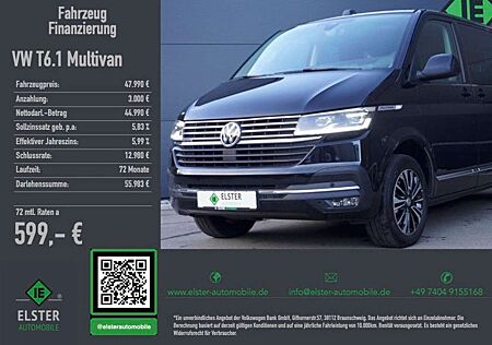 VW T6 Multivan Volkswagen T6.1 Multiv Comf,4Mot,AHK,LEDNavi7 Sitz2 Schiebe