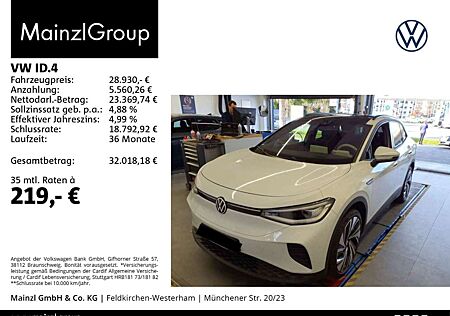 VW ID.4 Volkswagen Pro Performance 77kWh (82kWh) AHK WäPu HUD