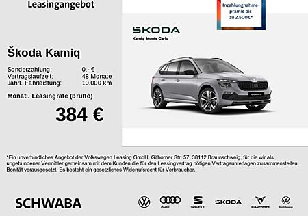 Skoda Kamiq Monte Carlo 1.5 TSI *PANO*LED*AHK*KAM*18"*