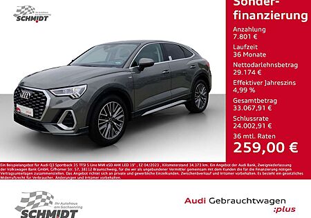 Audi Q3 Sportback 35 TFSI S Line MMI eSD AHK LED 19"
