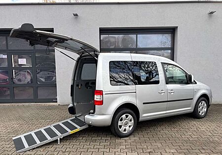 VW Caddy Volkswagen Life Behindertengerecht Seilwinde Rollstuhlrampe