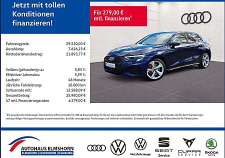 Audi A3 Sportback S line 45 TFSIe S tronic NAV APP KAM LE