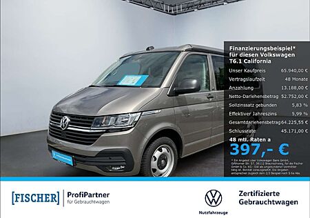 VW T6 Volkswagen .1 California 2.0TDI DSG Beach kurz KR AHK Navi SHZ Rear View GR