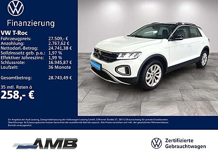 VW T-Roc Volkswagen Life 1.5 TSI AHK/LED/Nav/Standhzg/11.29Gar