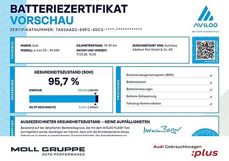 Audi e-tron 55 Sportback S line quattro AHK Head UP