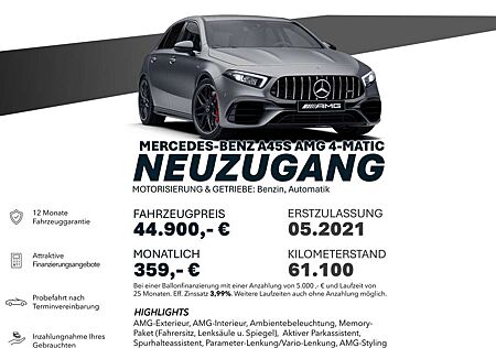 Mercedes-Benz A 45 AMG S AMG 4M/NIGHT/MEM/MBUX+/AMG-TAST