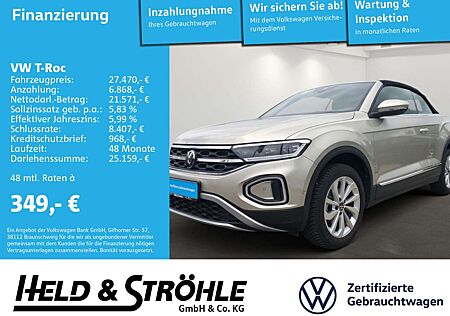 VW T-Roc Volkswagen Cabrio Style 1.0 TSI LED+ NAV PDC SHZ 17"