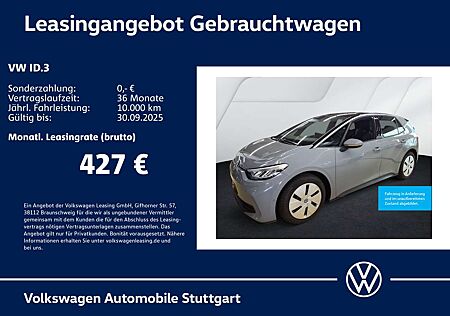 VW ID.3 Volkswagen Pro Navi Kamera Stdhzg ACC LED SHZ