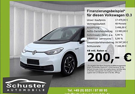 VW ID.3 Volkswagen Pure Performance*Navi 18*Alu LED VKZ-Erkenn
