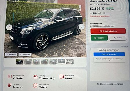 Mercedes-Benz GLE 500 4Matic 9G-TRONIC Exclusive