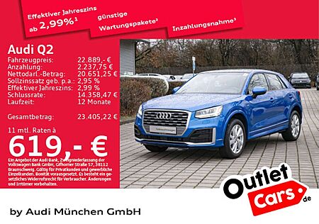 Audi Q2 30 TFSI S line Ext. Pano/AHK/Navi+/LED/B&O